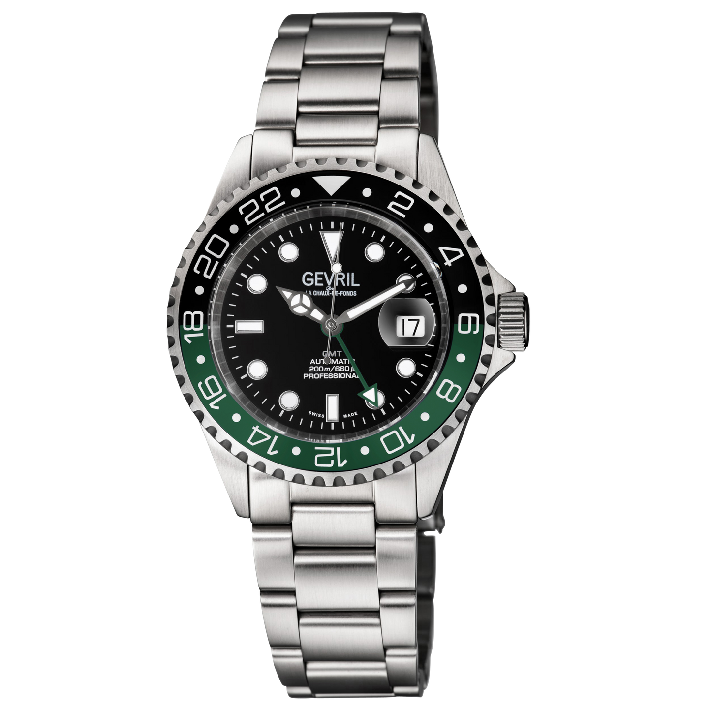 Gevril Wall Street - GMT Ceramic Bezel