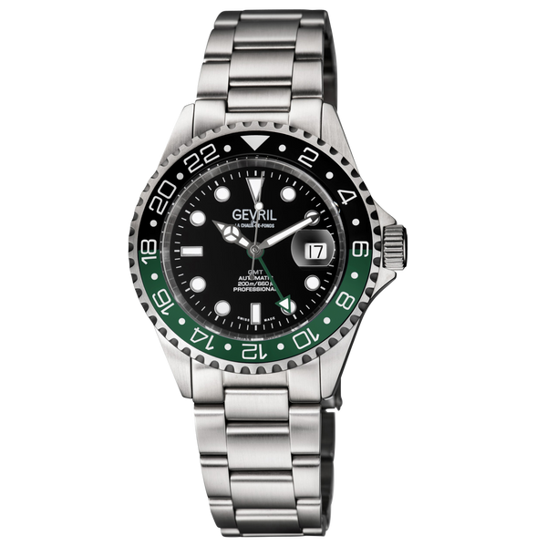 Gevril Wall Street - GMT Ceramic Bezel