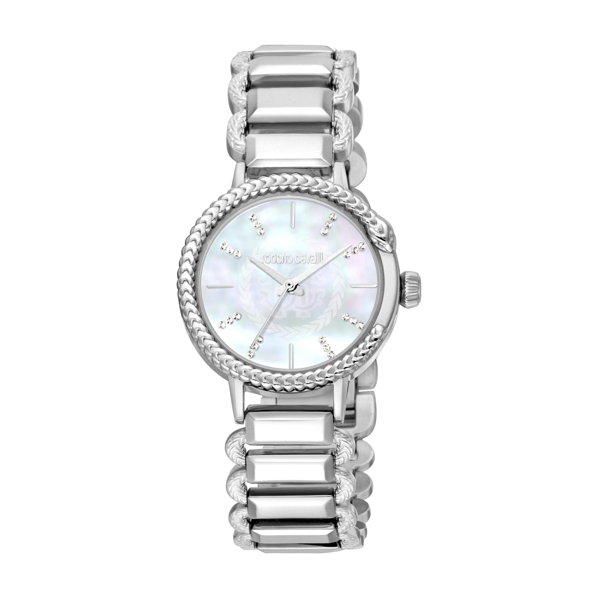 Gevril-Luxury-Swiss-Watches-Roberto Cavalli Women's Snake Core Silver Quartz Watch-