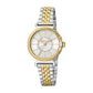 Gevril-Luxury-Swiss-Watches-Roberto Cavalli Women's Snake Core Silver & White MOP Two Tone Silver & Gold Quartz Watch-