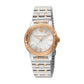 Gevril-Luxury-Swiss-Watches-Roberto Cavalli Women's Snake Core Stainless Steel Two Tone Silver & Rose Gold Quartz Watch-