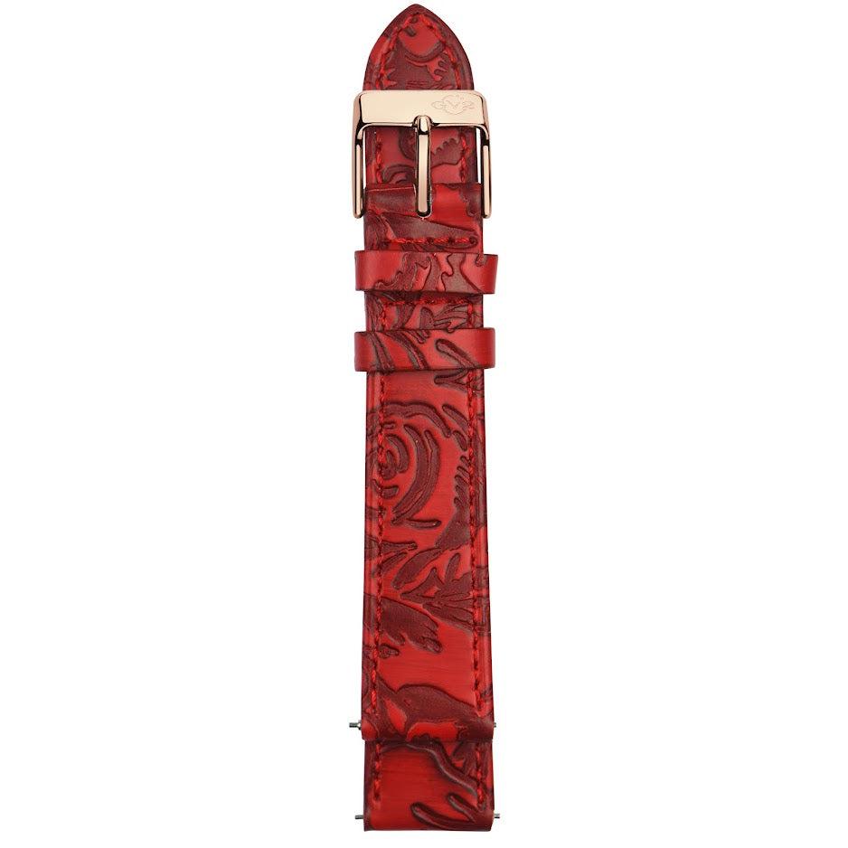 Gevril-Luxury-Swiss-Watches-GV2 18mm Floral Embossed Leather Strap-GV218.05.20.8
