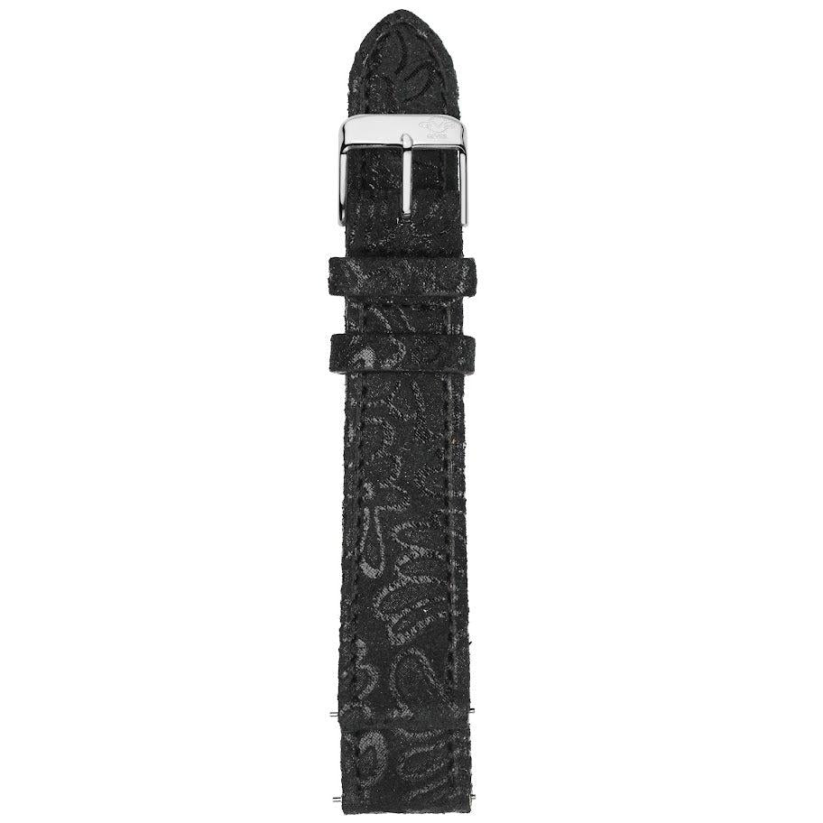 Gevril-Luxury-Swiss-Watches-GV2 18mm Floral Embossed Suede Leather Strap-GV218.07.19.4