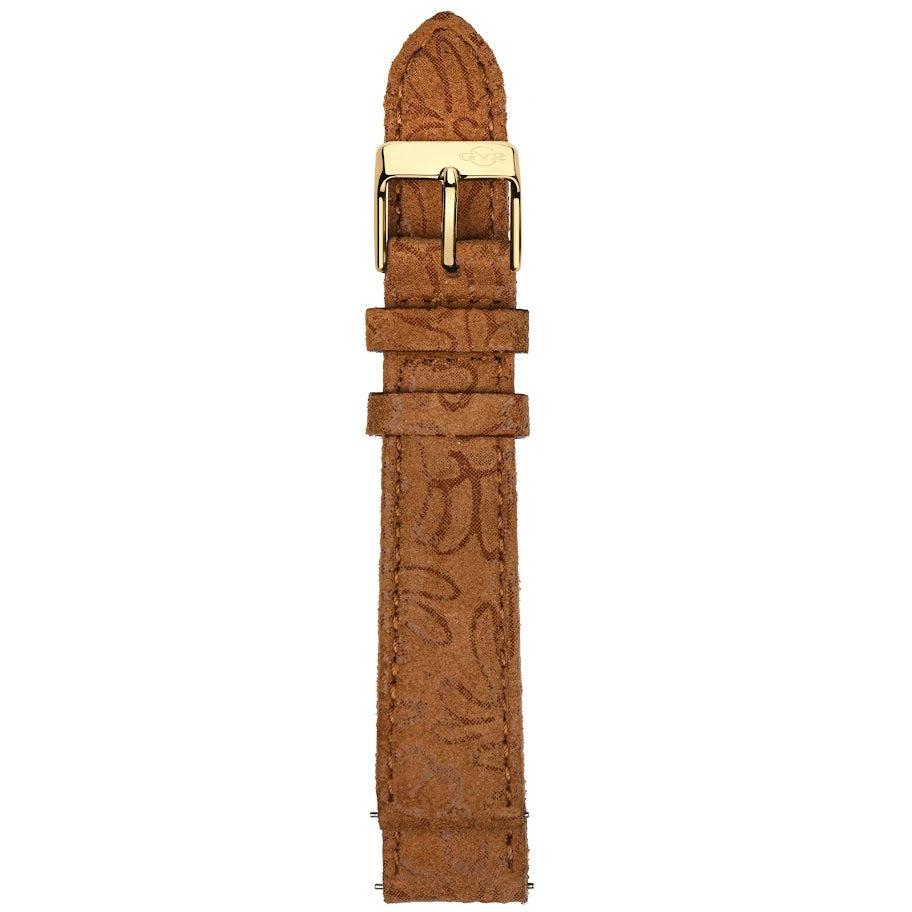 Gevril-Luxury-Swiss-Watches-GV2 18mm Floral Embossed Suede Leather Strap-GV218.15.19.9