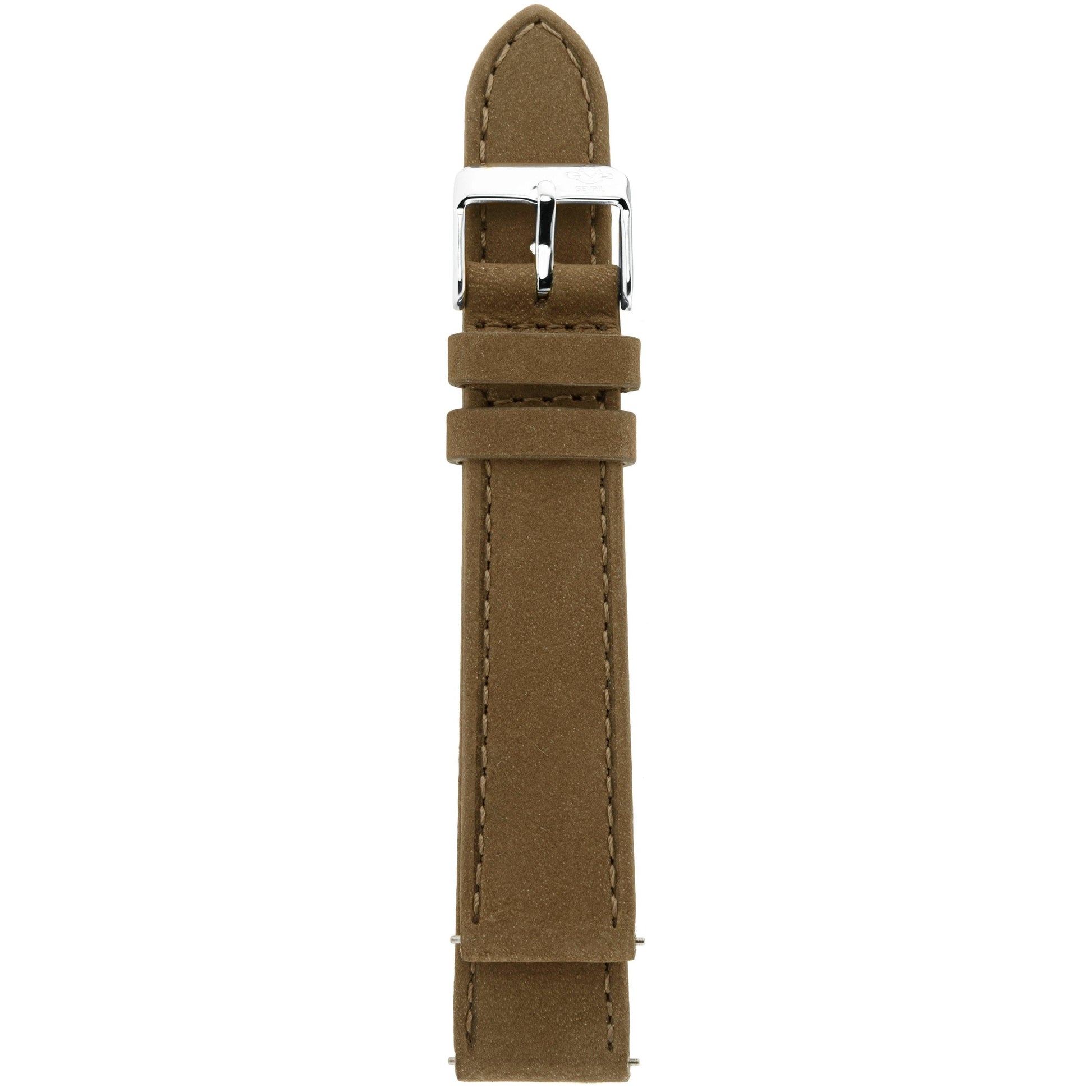 Gevril-Luxury-Swiss-Watches-GV2 18mm Quick Release Handmade Italian Suede Leather Strap with Buckle-GV218.19.12.4