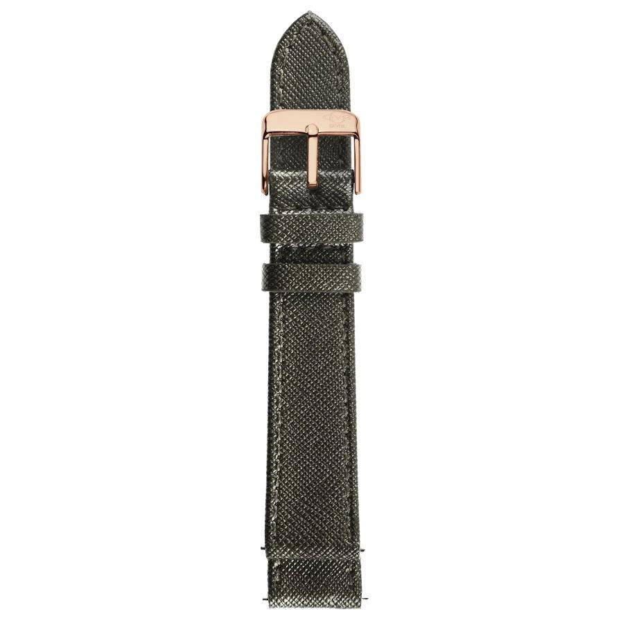 Gevril-Luxury-Swiss-Watches-GV2 18mm Quick Release Handmade Metallic Saffiano Leather Strap with Tang Buckle-GV218.37.01.8