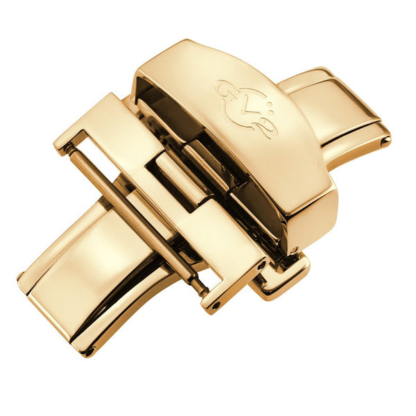 GV2 20mm Polished Stainless Steel Deployment Buckle Clasp With Push Button