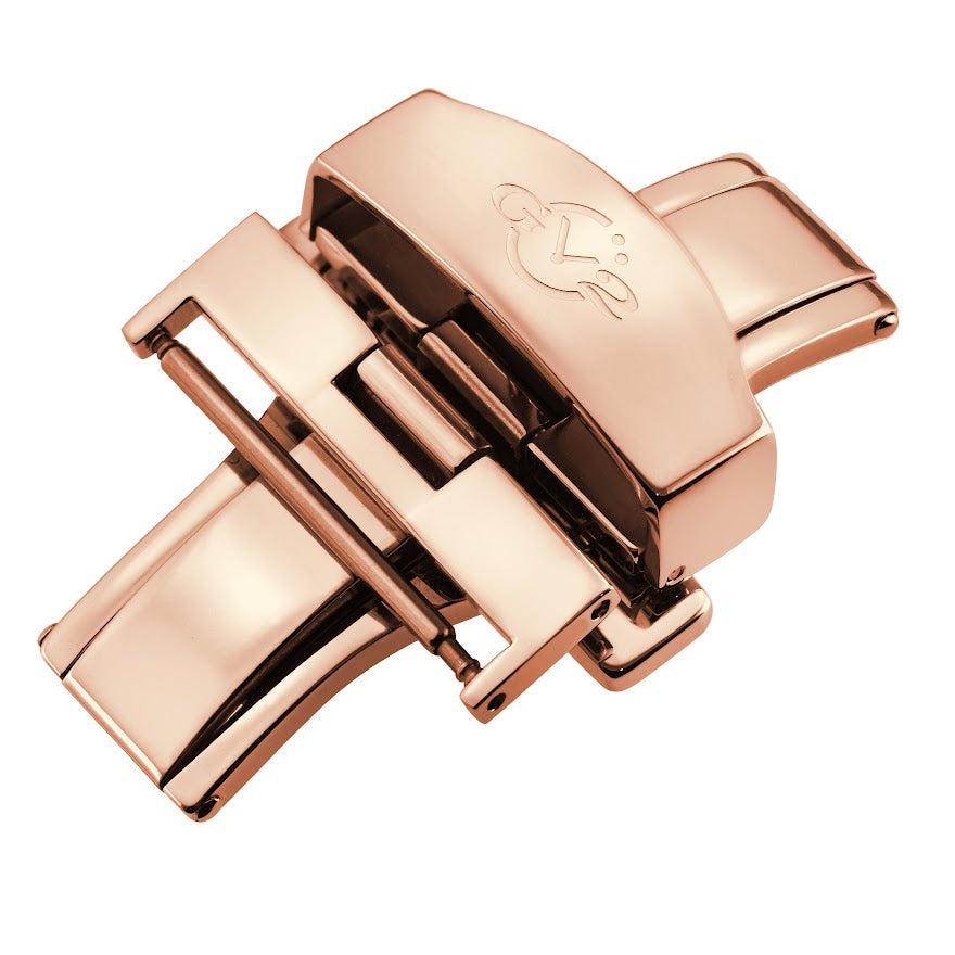 Gevril-Luxury-Swiss-Watches-GV2 22mm Polished Stainless Steel Deployment Buckle Clasp With Push Button-GV222.1.8.4