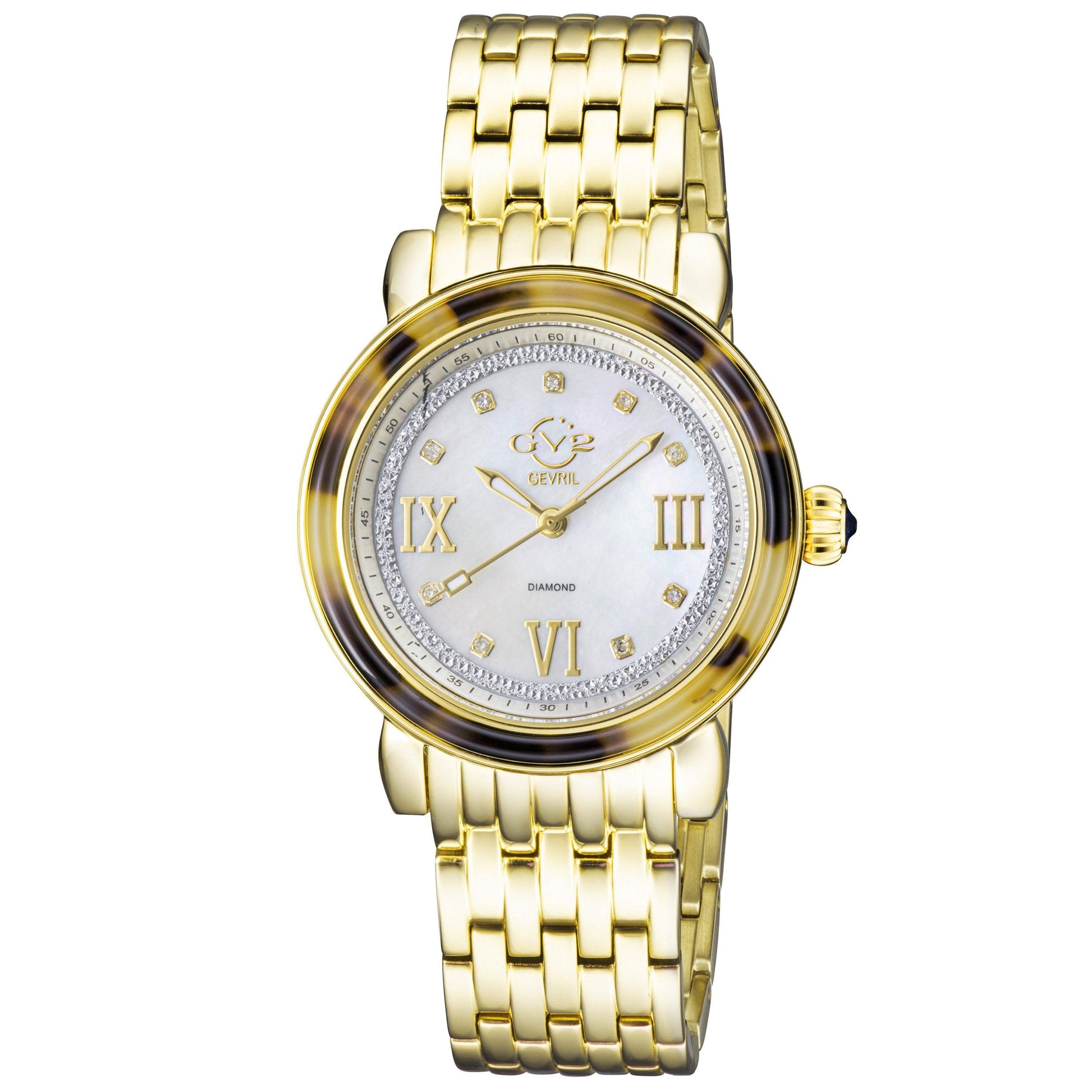 Gevril-Luxury-Swiss-Watches-GV2 Marsala Tortoise Diamond-9851B