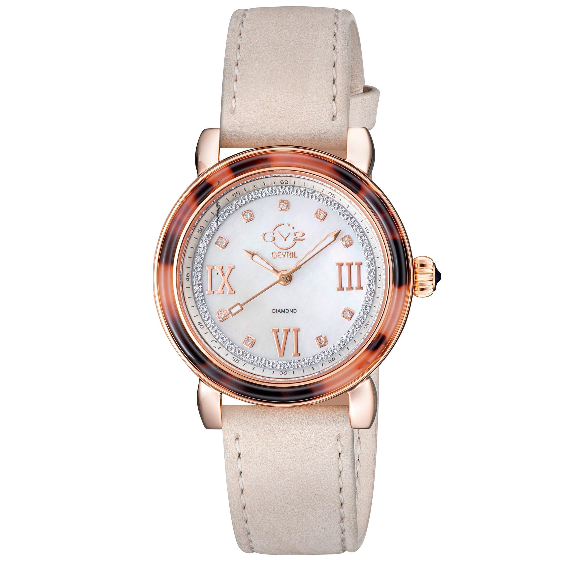 Gevril-Luxury-Swiss-Watches-GV2 Marsala Tortoise Diamond-