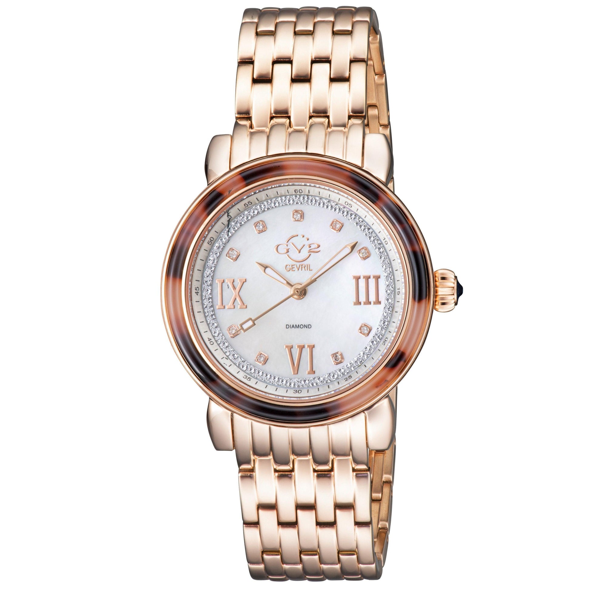 Gevril-Luxury-Swiss-Watches-GV2 Marsala Tortoise Diamond-