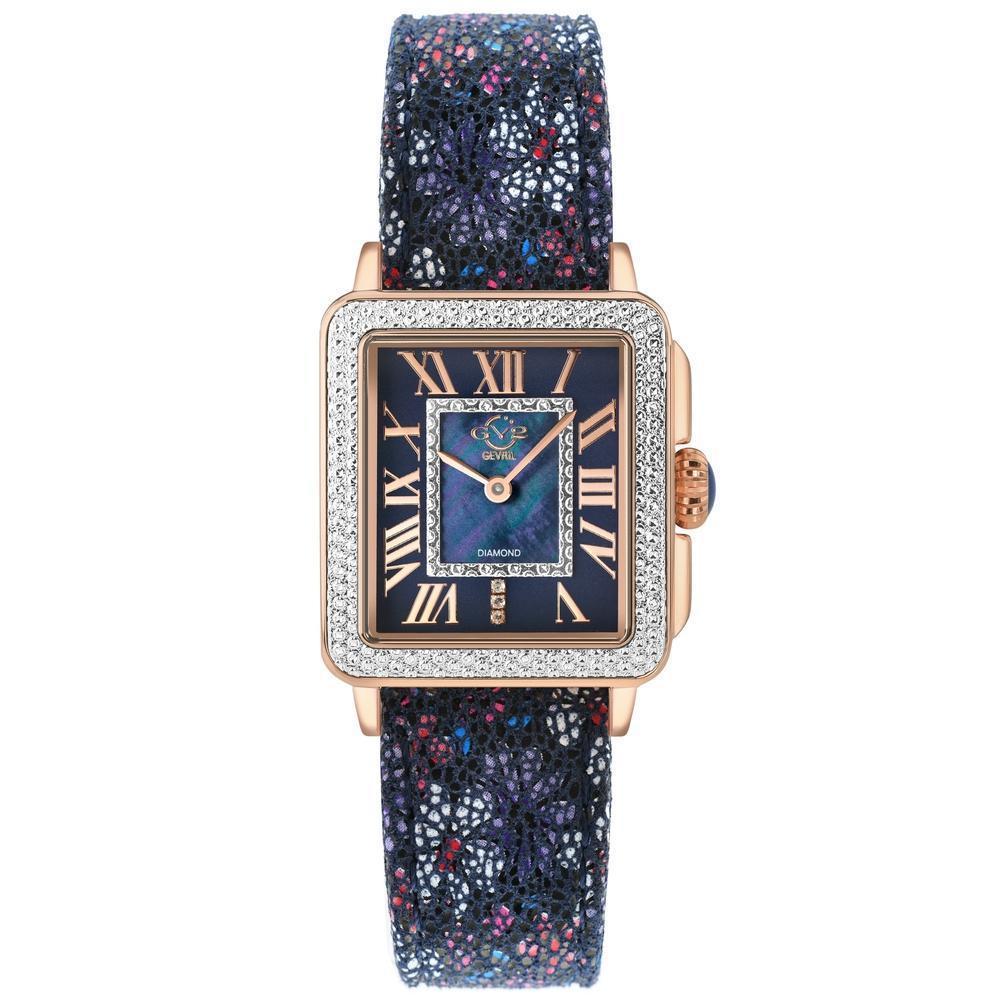 Gevril-Luxury-Swiss-Watches-GV2 Padova Diamond - Floral Strap-12306F