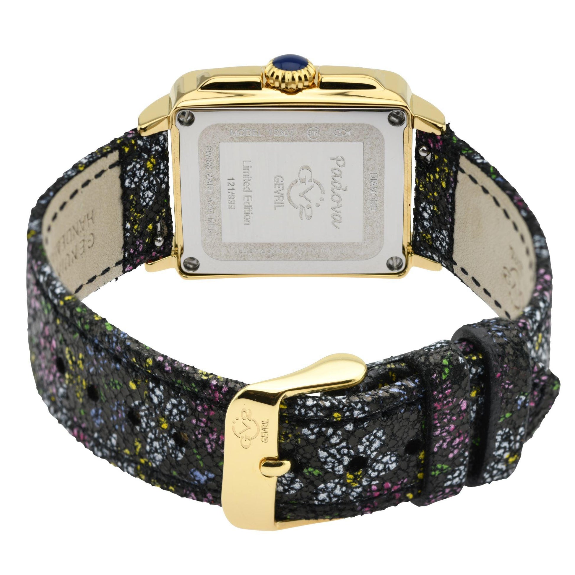 Gevril-Luxury-Swiss-Watches-GV2 Padova Diamond - Floral Strap-