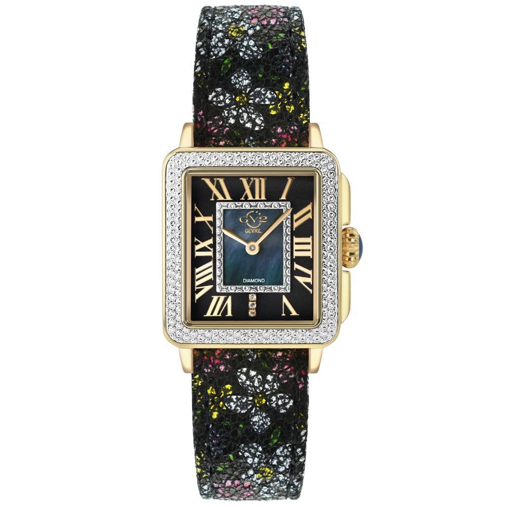 Gevril-Luxury-Swiss-Watches-GV2 Padova Diamond - Floral Strap-