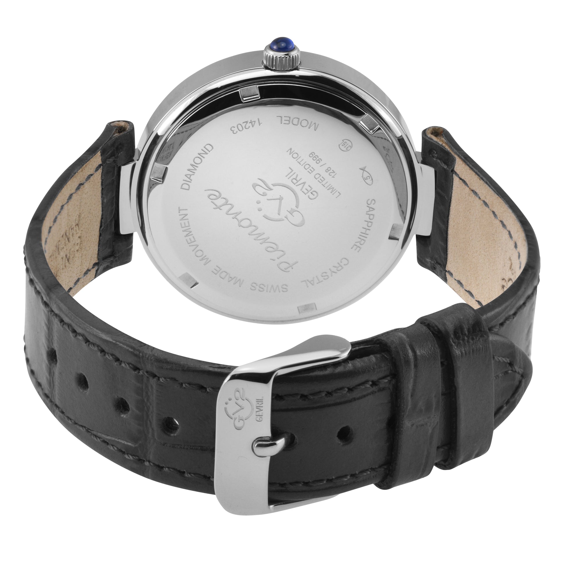 Gevril-Luxury-Swiss-Watches-GV2 Piemonte Diamond - Leather-