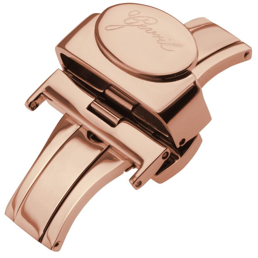 Gevril-Luxury-Swiss-Watches-Gevril 22mm Polished Stainless Steel Deployment Buckle Clasp With Push Button-GEV22.1.8.4