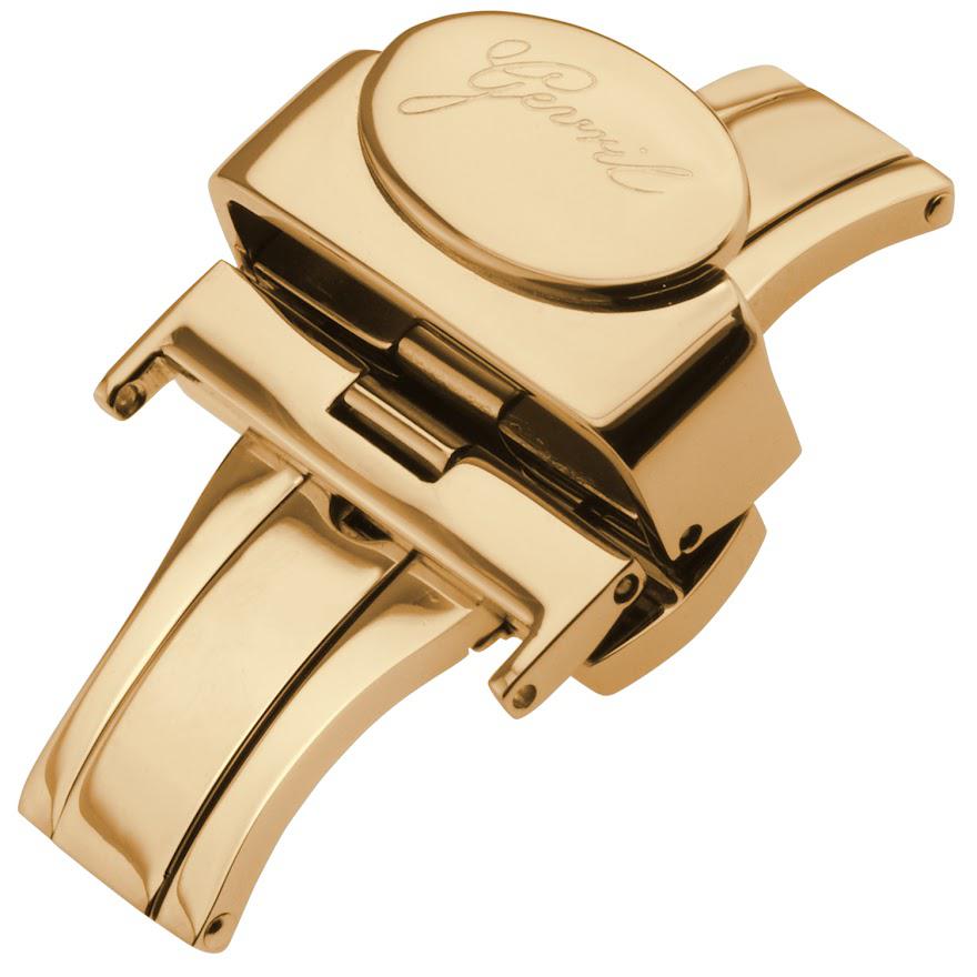 Gevril-Luxury-Swiss-Watches-Gevril 22mm Polished Stainless Steel Deployment Buckle Clasp With Push Button-GEV22.1.9.4