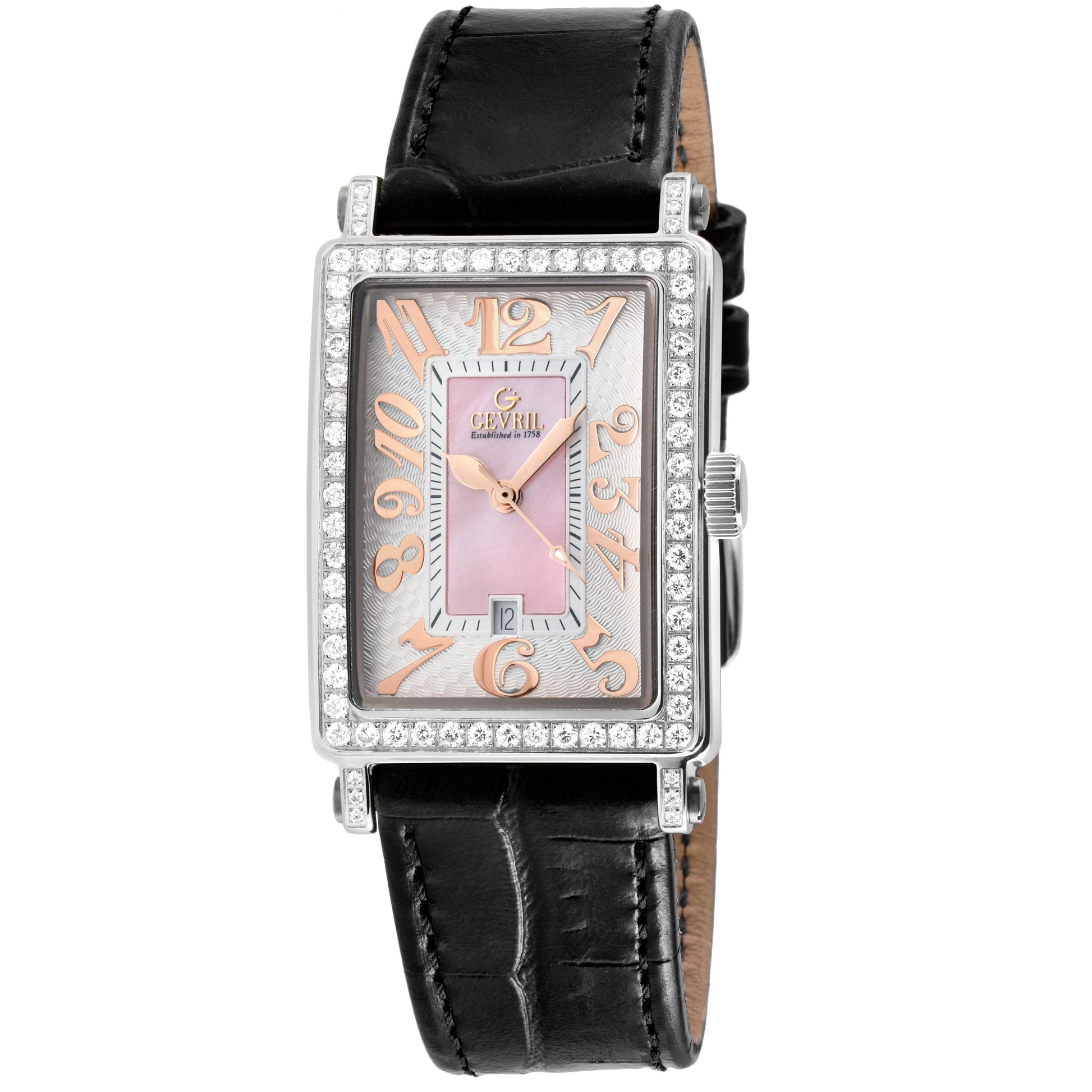 Gevril-Luxury-Swiss-Watches-Gevril Avenue of Americas Mini - Diamond-7248RL