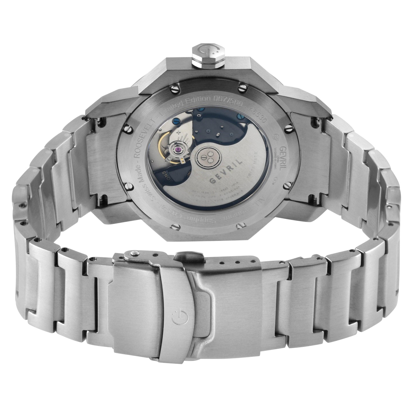 Gevril-Luxury-Swiss-Watches-Gevril Roosevelt - Titanium-46530B