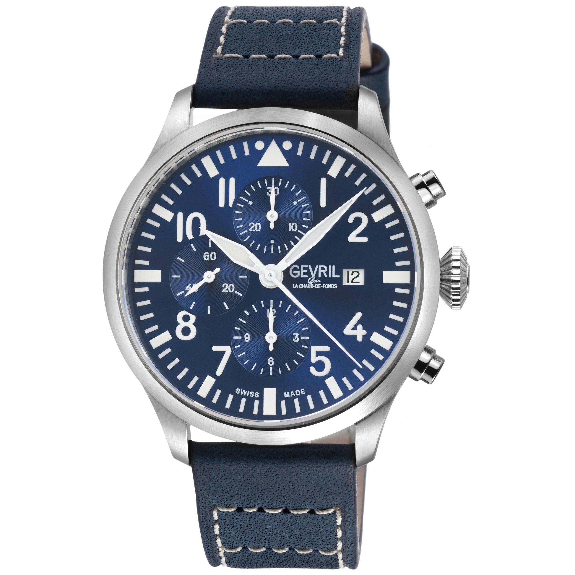 Gevril-Luxury-Swiss-Watches-Gevril Vaughn Chronograph - Pilot-47101-1