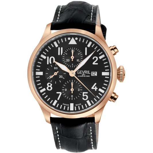 Gevril-Luxury-Swiss-Watches-Gevril Vaughn Chronograph - Pilot-