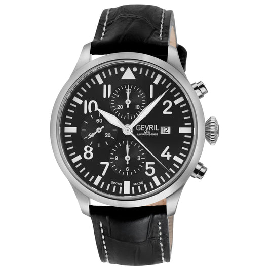 Gevril-Luxury-Swiss-Watches-Gevril Vaughn Chronograph- Pilot-