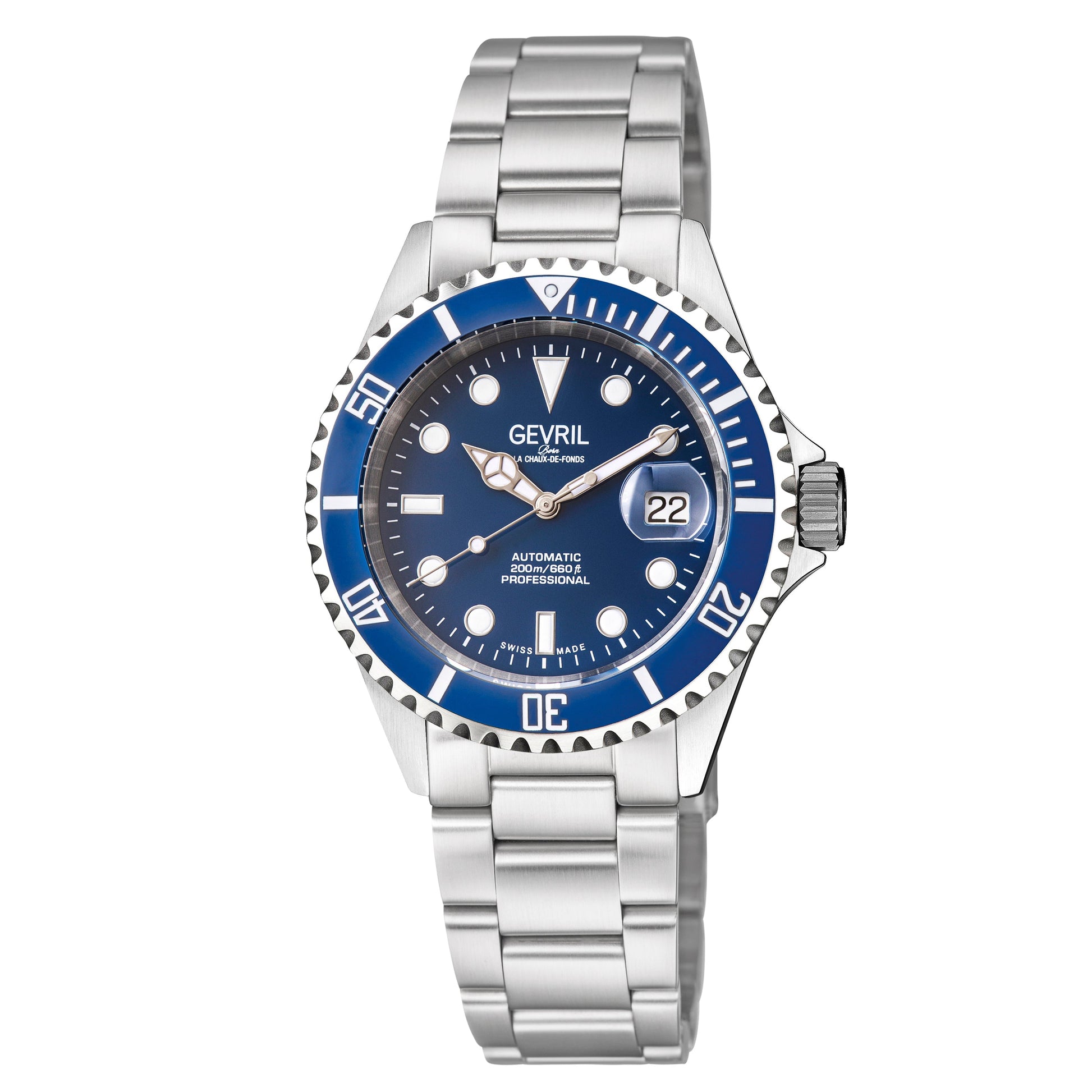 Gevril-Luxury-Swiss-Watches-Gevril Wall Street - Ceramic Bezel-
