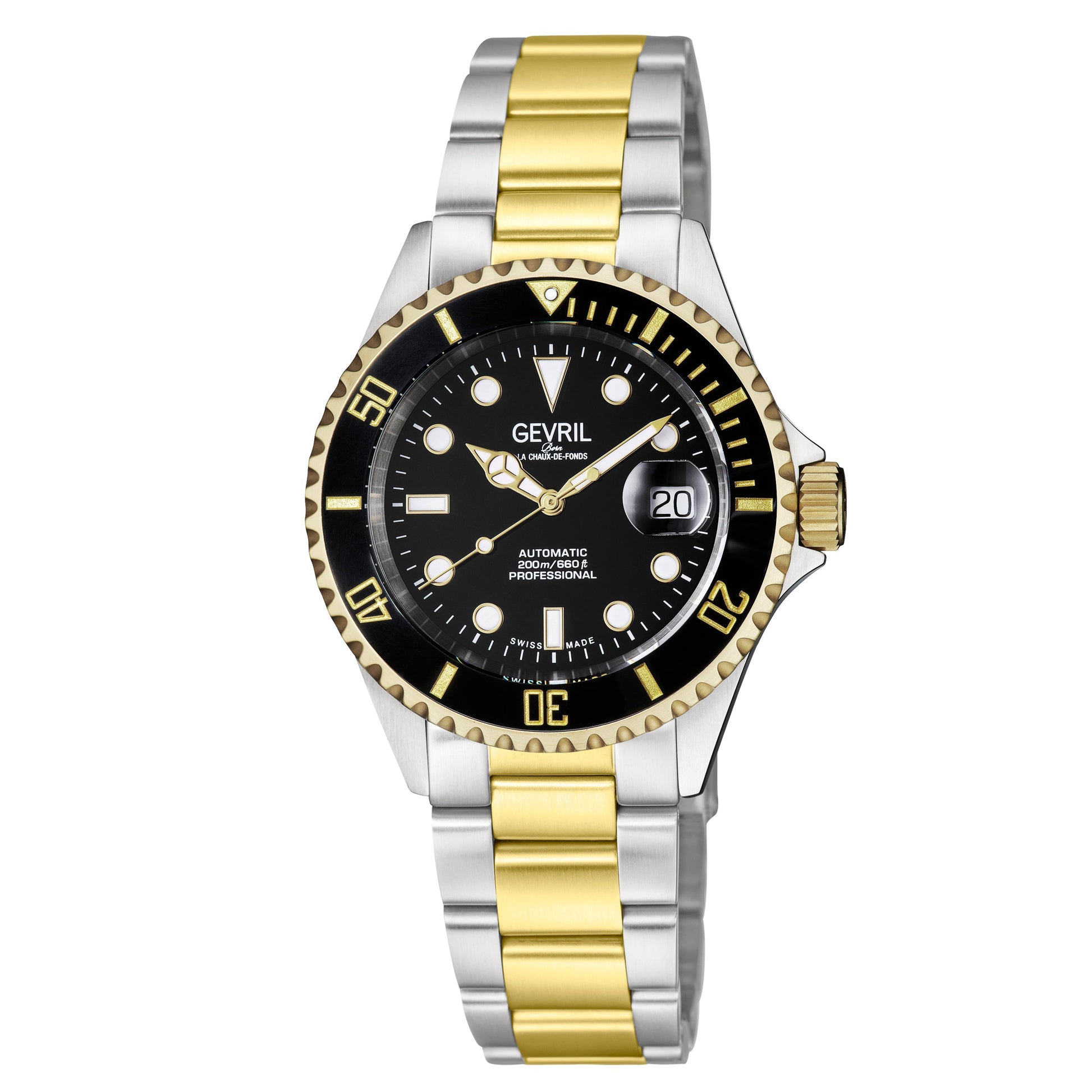 Gevril-Luxury-Swiss-Watches-Gevril Wall Street - Ceramic Bezel-
