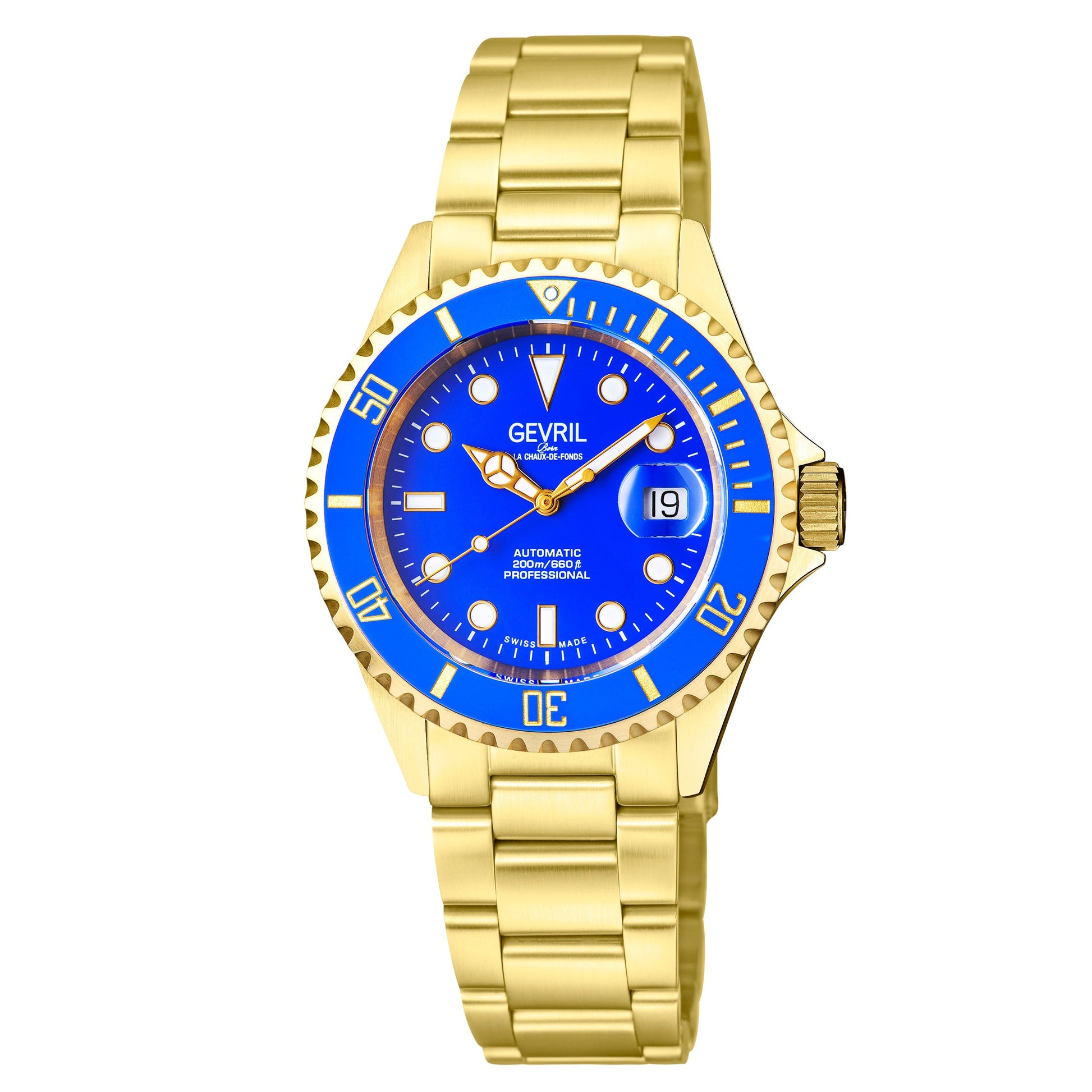 Gevril-Luxury-Swiss-Watches-Gevril Wall Street - Ceramic Bezel-