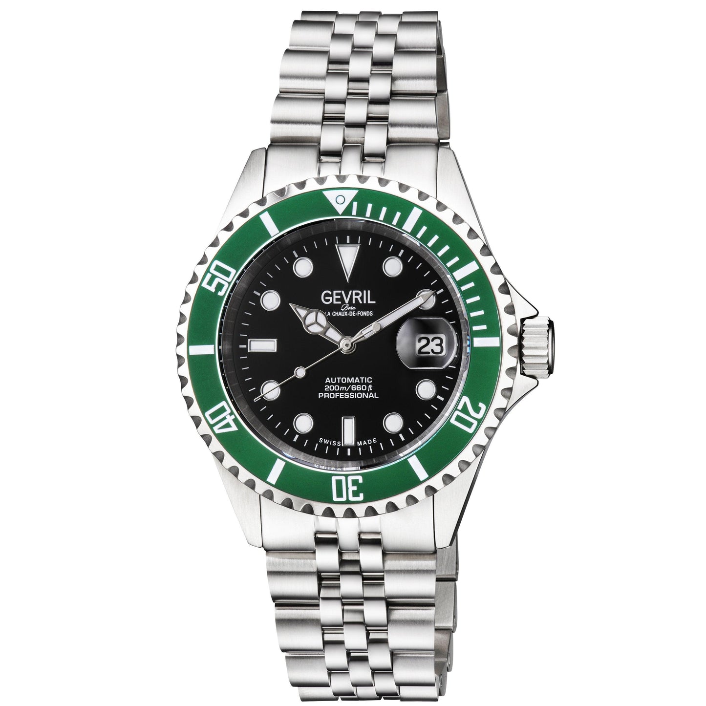 Gevril-Luxury-Swiss-Watches-Gevril Wall Street - Ceramic Bezel-