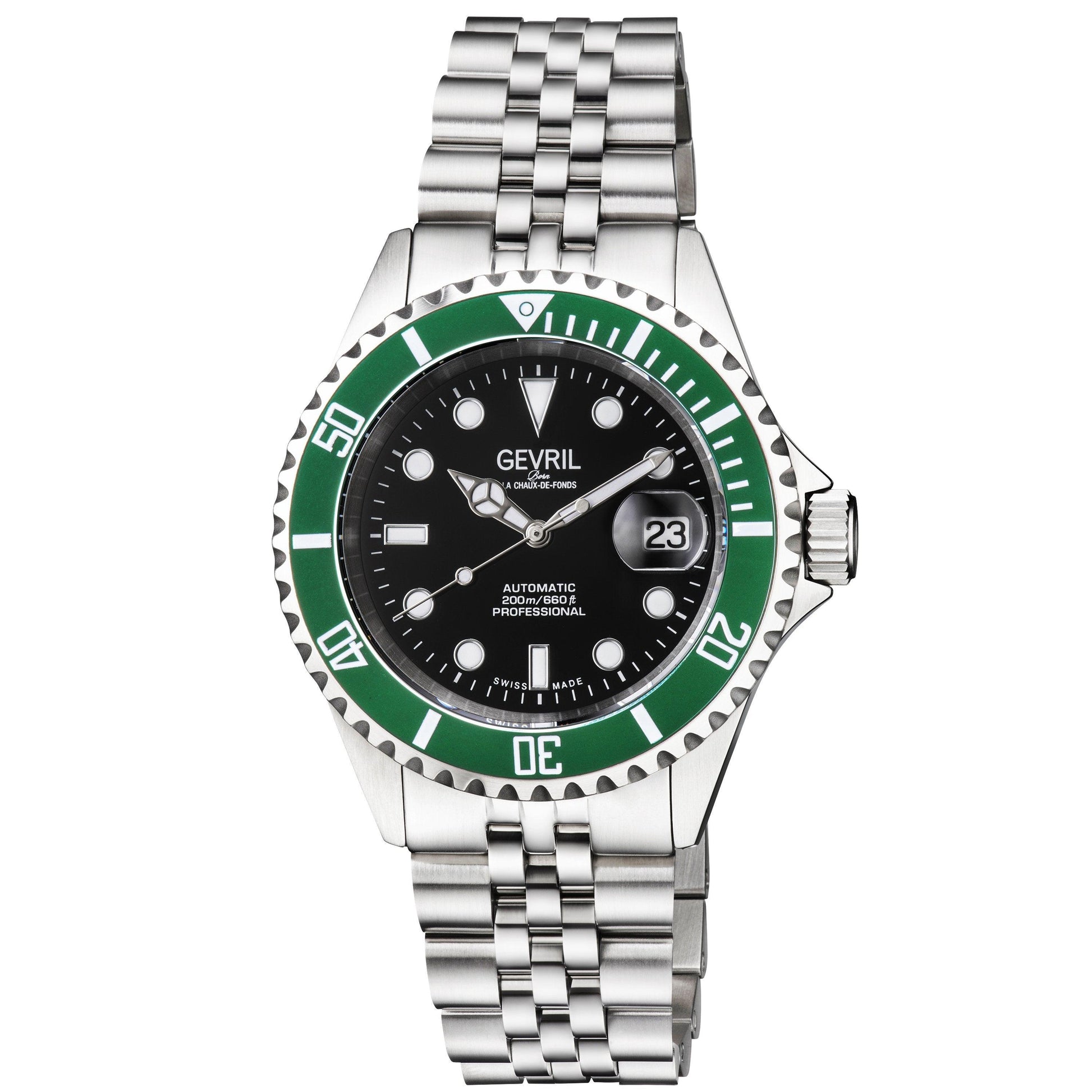 Gevril-Luxury-Swiss-Watches-Gevril Wall Street - Ceramic Bezel-
