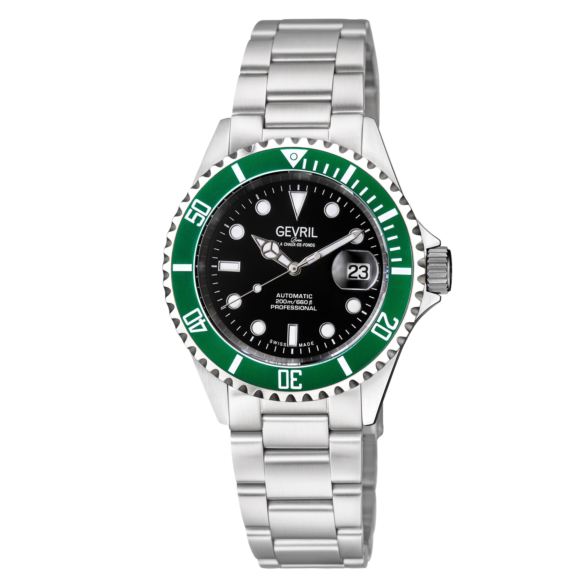 Gevril-Luxury-Swiss-Watches-Gevril Wall Street - Ceramic Bezel-