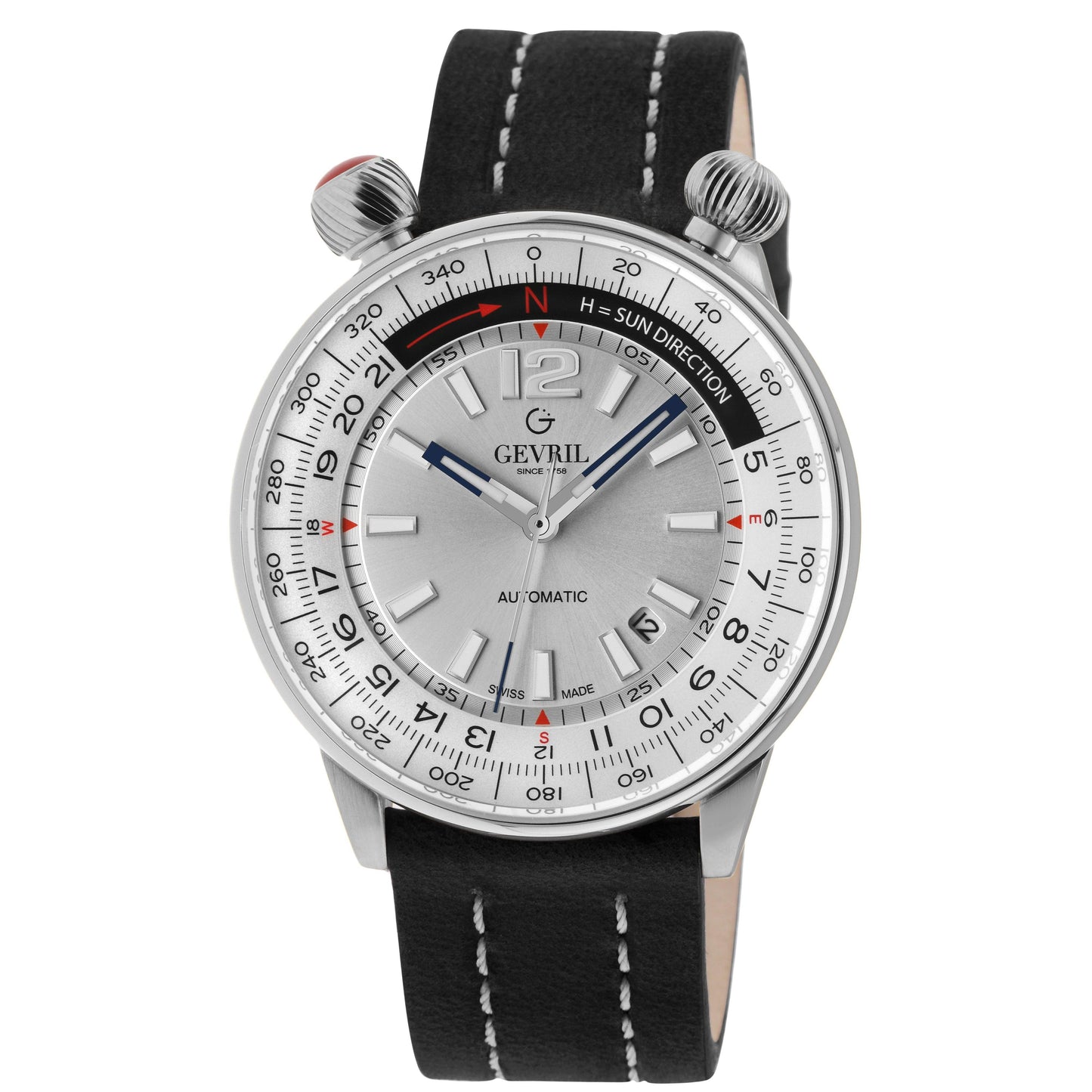 Gevril-Luxury-Swiss-Watches-Gevril Wallabout - Solar Compass-48560A